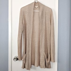 Eileen Fisher 100% organic linen cardigan in beige